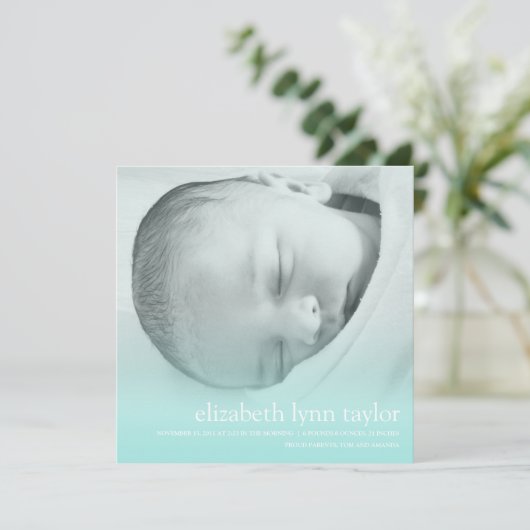 Nieuwe baby aankondiging (Staand voorkant)