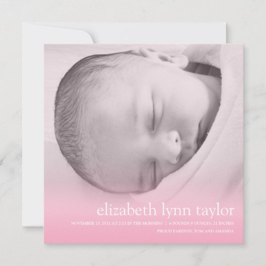 Nieuwe baby aankondiging (Voorkant)