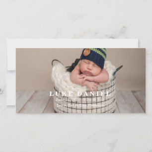 Nieuwe Baby Aankondiging Fotokaarten