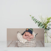 Nieuwe Baby Aankondiging Fotokaarten (Staand voorkant)
