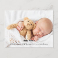 Nieuwe baby aankondiging Instant Download Foto Bab