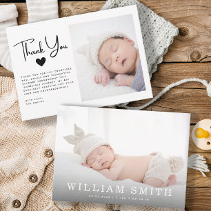 Nieuwe Baby Aankondiging Kaart Geboorteaankondig