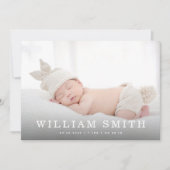 Nieuwe Baby Aankondiging Kaart | Geboorteaankondig (Voorkant)
