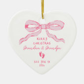 Nieuwe Baby Aankondiging Kerstmis Keramisch Ornament (Voorkant)