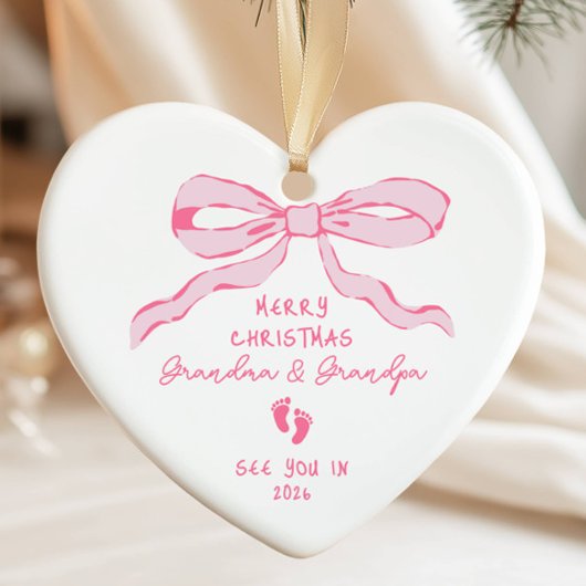 Nieuwe Baby Aankondiging Kerstmis Keramisch Ornament