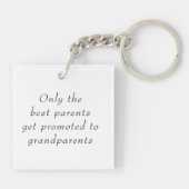 Nieuwe baby aankondiging voor oma echografie gesch sleutelhanger (Achterkant)