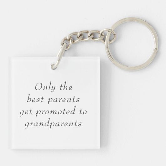 Nieuwe baby aankondiging voor oma echografie gesch sleutelhanger (Achterkant)