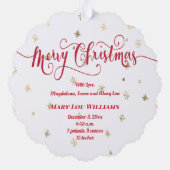 nieuwe baby aankondiging Vrolijk kerstfeest (Achterkant)