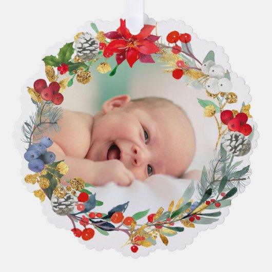 nieuwe baby aankondiging Vrolijk kerstfeest (Voorkant)