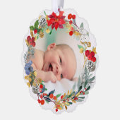 nieuwe baby aankondiging Vrolijk kerstfeest (Links)