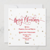 nieuwe baby aankondiging Vrolijk kerstfeest (Achterkant)