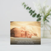 Nieuwe Baby aankondiging (witte tekst, horizontaal (Staand voorkant)