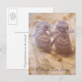 Nieuwe baby aankondigingskaart (Voorkant / Achterkant)