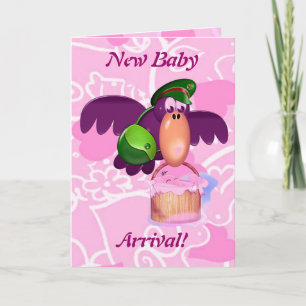Nieuwe Baby Arrival Card Aankondiging