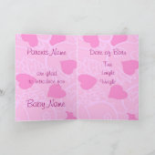 Nieuwe Baby Arrival Card Aankondiging (Binnen)