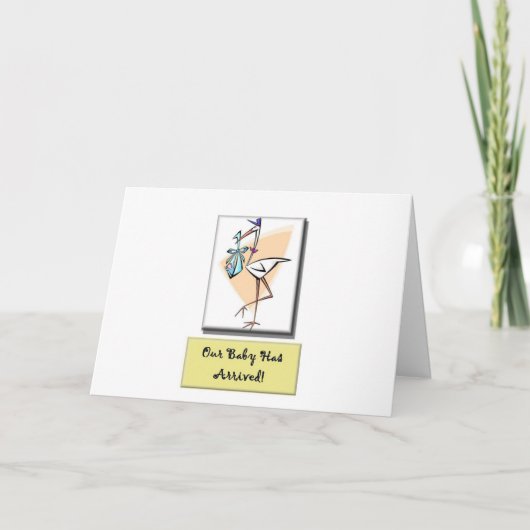 Nieuwe Baby Arrival Card Aankondiging (Voorkant)