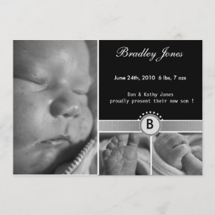 Nieuwe Baby Arrival Card Aankondiging