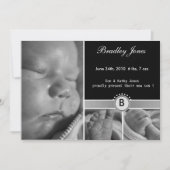 Nieuwe Baby Arrival Card Aankondiging (Voorkant)
