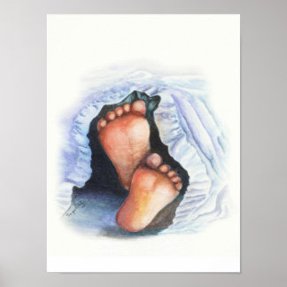 Nieuwe baby - baby afdrukken poster