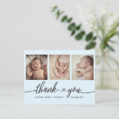 Nieuwe Baby bedankjes, geboortekaartjes Briefkaart (Staand voorkant)