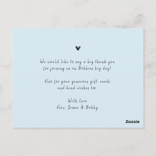 Nieuwe Baby bedankjes, geboortekaartjes Briefkaart (Achterkant)