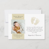 Nieuwe baby bedankt | Foto Gold Glitter Feet (Voorkant)