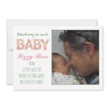 Nieuwe Baby Bloemen Aankondiging