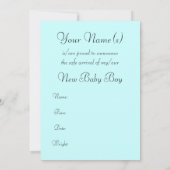 Nieuwe Baby Boy Aankondiging - Kinderbedje Quilt (Achterkant)