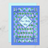 Nieuwe Baby Boy Aankondiging - Kinderbedje Quilt (Voorkant / Achterkant)