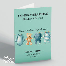 Nieuwe Baby Boy Aanpasbaar Kaart