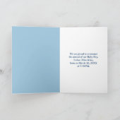 Nieuwe Baby Boy Foto Lijst Aankondiging (Binnen)