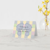 Nieuwe Baby Boy Gefeliciteerd Kaart (Gele Bloem)