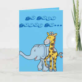 Nieuwe Baby Boy Giraffe en Elephant Aankondiging