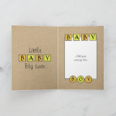 Nieuwe Baby Boy grote liefde rustiek sinaasappel g Kaart (Binnen)