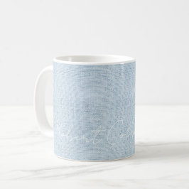 Nieuwe Baby Boy NAAM Blue Linen Sweet Geboorte Lie Koffiemok