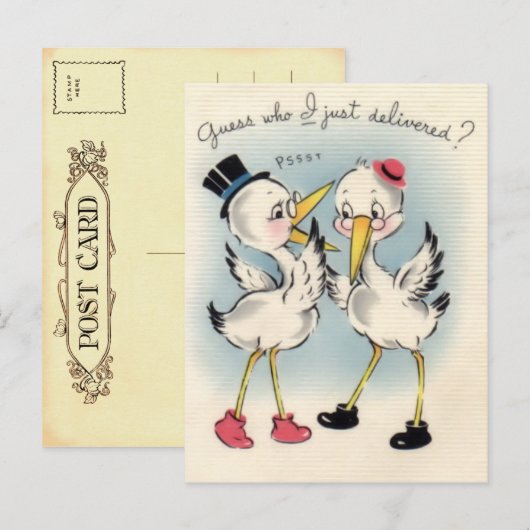 Nieuwe baby Briefkaart (Voorkant / Achterkant)