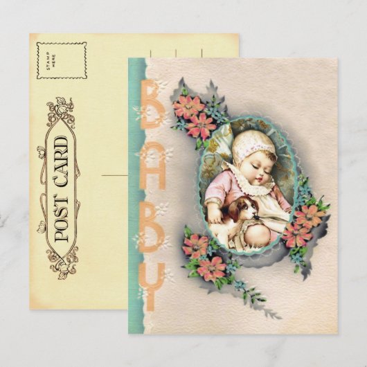 Nieuwe baby Briefkaart (Voorkant / Achterkant)