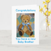 Nieuwe baby broer kaart (Gele Bloem)