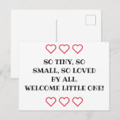 Nieuwe baby cadeau gefeliciteerd "Geliefd door ied Briefkaart (Voorkant / Achterkant)