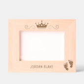 Nieuwe Baby Crown Naam Laser Foto Gegraveerde Lijstjes (Voorkant)