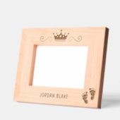 Nieuwe Baby Crown Naam Laser Foto Gegraveerde Lijstjes (Links)