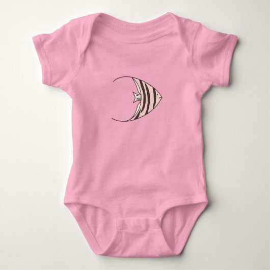 Nieuwe baby Cute vis geïllustreerd Romper (Voorkant)