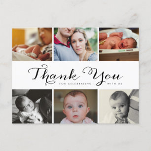 Nieuwe baby Dank je wel Foto Post Card Briefkaart