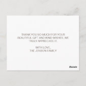 Nieuwe baby dank u kaart foto collage (Achterkant)