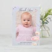 Nieuwe baby Dank u voor de introductie van foto Co Aankondiging (Staand voorkant)