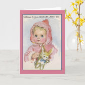  nieuwe baby dochter Wenskaart Kaart (Gele Bloem)