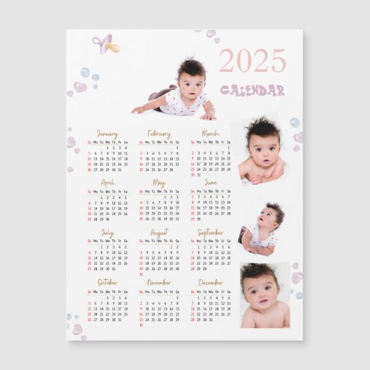 Nieuwe Baby Eerste Jaar Foto 2025 Kalender (Voorkant)