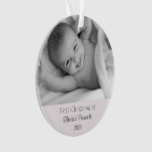 Nieuwe Baby Eerste Kerstmis als Ouders Meisje Pers Ornament (voorkant)