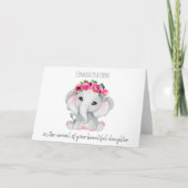 Nieuwe Baby Ellie in roze Kaart (Voorkant)