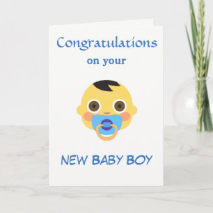 Nieuwe baby, emoji. kaart